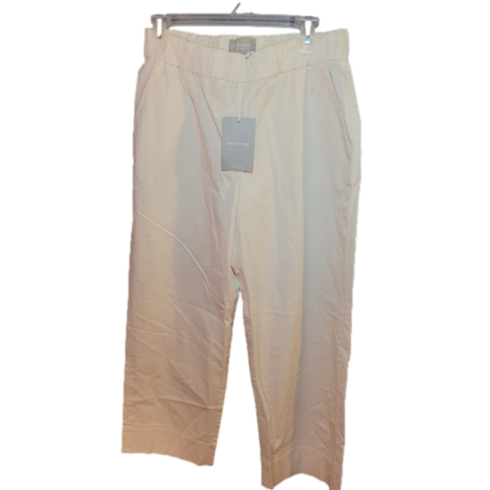Everlane easy pant,  cream colored,  4 pockets,  NWT, Size Large